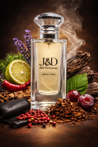 Aurora Tabac spicy smoky oriental perfume with tobacco, oud, leather, and vetiver notes